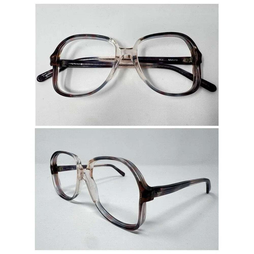 Vintage UNIVIS Metro Eyeglass Frames BLU Pink Blue Fade 48-12-140